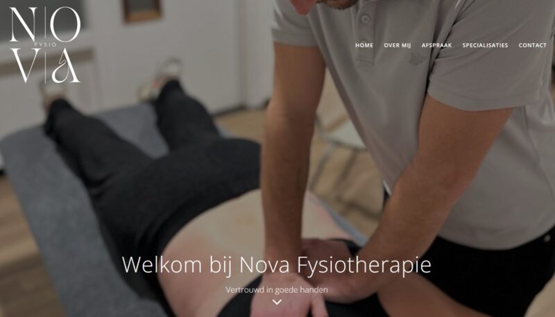 Mobiel vriendelijke website voor "Nova Fysio" Fysiotherapie